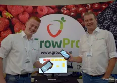 Mike Simons and Maurice Vullers from GrowPro. The company supports berry and asparagus farmers with recording and management processes.